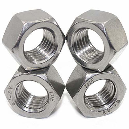 Picture of Fullerkreg 1/2-13 Stainless Steel Finished Hex Nut, 304 Stainless Steel Nut (10 pcs)