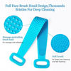 Picture of Back Scrubber for Shower,30inches and 35½ inches Two Size for Choosing Inmorven Bath Body Brush Silicone Back Brush Extra Long Exfoliating Body Scrubber With Handle for Men and Women.(Blue)