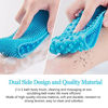 Picture of Back Scrubber for Shower,30inches and 35½ inches Two Size for Choosing Inmorven Bath Body Brush Silicone Back Brush Extra Long Exfoliating Body Scrubber With Handle for Men and Women.(Blue)