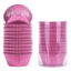 Picture of Gifbera Standard Pink Foil Cupcake Liners Wrappers Baking Cups 200 Count, Pink