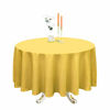 Picture of Romanstile Round Waterproof Tablecloth Stain Resistant and Wrinkle Free Table Cloths for Dining/Party/Camping Indoor and Outdoor Use Washable Polyester Table Cover (Yellow, 90 inch)