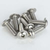 Picture of M5-0.8 x 12 mm Flanged Button Head Socket Cap Screws, Stainless Steel 18-8 (304), Fully Threaded, Allen Socket Drive, Quantity 100
