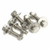 Picture of 1/4-20 x 1-1/2" Hex Head Cap Screws Bolts and Nuts, Flat Washers, Spring Washers, Stainless Steel 18-8 (304), 10 Sets