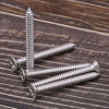 Picture of #12 x 2-1/2" Flat Head Sheet Metal Screws Phillips Drive Wood Screws, 304 Stainless Steel 18-8, Self Tapping, Pack of 25