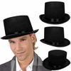 Picture of Top Hat Black Felt | One Size Magician Hat Costume | DIY Steampunk | Ultra Ringmaster Circus Hats | Dress Up Party Accessory | By Anapoliz