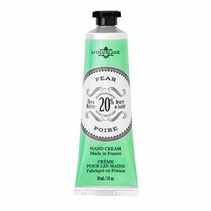 Picture of La Chatelaine 20% Shea Butter Hand Cream, Travel Size 1 fl oz with Organic Argan Oil, Moisturizing, Nourishing, Repairing, Non-Greasy Formula, Made in France, Paraben Free - Pear