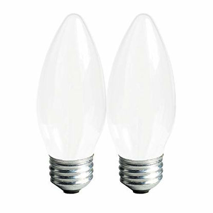 Picture of GE Lighting 25027 Frosted Finish Dimmable Decorative Daylight LED 5.5 (60-watt Replacement), 500-Lumen Blunt Tip Light Bulb with Medium Base, 2-Pack, Soft White, 2