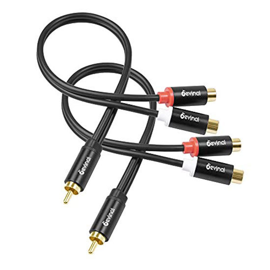 GetUSCart Devinal RCA Y Cable, 1 Male to 2 Female RCA Splitter