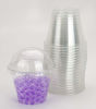 Picture of GOLDEN APPLE Cup series, 9oz Clear Plastic cups with Dome lids no hole 25sets, BPA Free