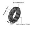 Picture of Nanafast Stainless Steel Spinner Ring for Anxiety Fidget Rings for Relieving Stress Anxiety Ring Sun Moon Stars Promise Engagement Ring Black 7