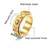 Picture of Nanafast Stainless Steel Spinner Ring for Anxiety Fidget Rings for Relieving Stress Anxiety Ring Sun Moon Stars Promise Engagement Ring Gold 8
