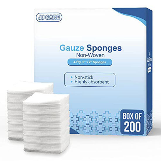 GetUSCart [40 Thicker] 2x2 inches Non Woven Gauze Sponge (200 Count