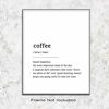 Picture of Coffee Definition Print Shimmer Quote Wall Art Paper Sign Poster Coffee Lovers Gift Kitchen Wall Decor Print Modern Minimalist 8x10inch Unframed