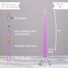 Picture of CANDWAX 12 inch Taper Candles Set of 4 - Dripless and Smokeless Candle Unscented - Slow Burning Candle Sticks - Lavender Candle Taper