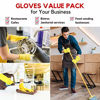 Picture of [6 Pairs] Dishwashing Gloves - 11.5 Inch Medium Rubber Gloves, Yellow Flock Lined Heavy Duty Kitchen Gloves, Long Dish Gloves, Household Cleaning, Gardening, Utility Work Hand Protection