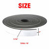Picture of Neoprene Foam Strip Roll by Dualplex, 1" Wide x 10' Long x 1/16" Thick, Weather Seal High Density Stripping with Adhesive Backing - Weather Strip Roll Insulation Foam Strips
