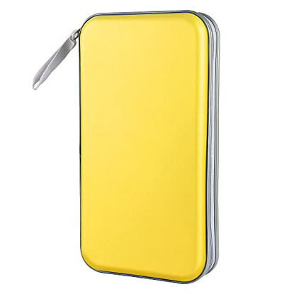 Picture of Siveit 80 Capacity Heavy Duty CD/DVD Wallet Binder, Storage, Case, Bag, Holder, Booklet (Yellow)