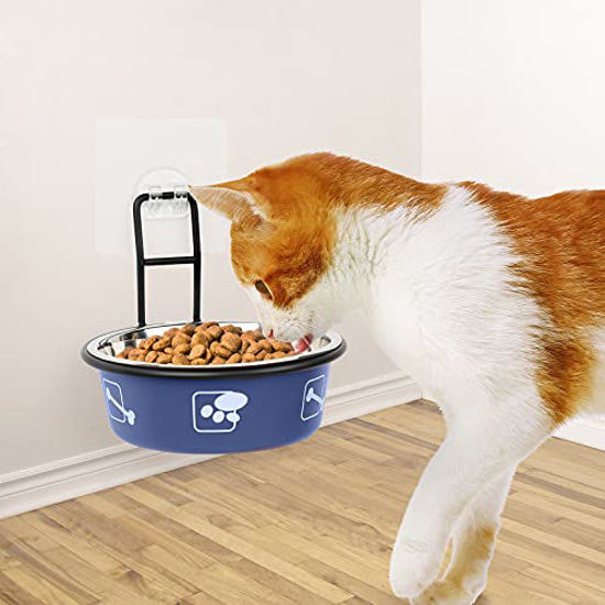 Wall mounted cat food dish sales