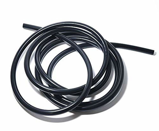 Picture of LTI 5 Feet Length Universal 5mm (3/16 Inch) Inner Diameter High Performance Silicone Vacuum Hose Line (5MM, Black)