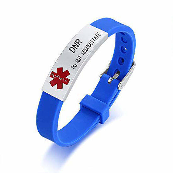 Amazon.com: HEABY Medical Alert ID Bracelet Laser Engraved ASTHMA  Adjustable Wristband for Men Women Emergency First Aid : Health & Household