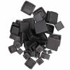Picture of (Lot of 50) Steel Pipe Plastic Plug,Chair Glide,Pipe Tubing End Cap,Plastic Plugs,Plastic End Caps,Square Plug,Square Plastic Plug Assorted"10 Each"(3/4", 1", 1-1/",1-1/2", 2")
