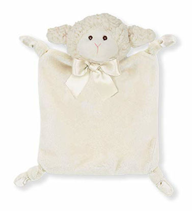 Picture of Bearington Baby Wee Lamby, Small Lamb Stuffed Animal Lovey Security Blanket, 8" x 7"