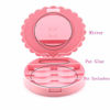 Picture of 2 PCS Cosmetic Case with Mirror Eyelash Case Makeup Storage Box Travel Cosmetic Bag Pink Place Eyelashes