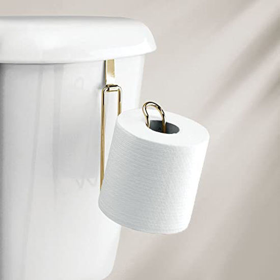 GetUSCart mDesign Metal Over The Tank Toilet Tissue Paper Roll Holder