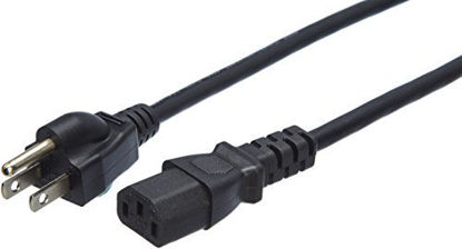 Picture of Amazon Basics Computer Monitor TV Replacement Power Cord - 12-Foot, Black