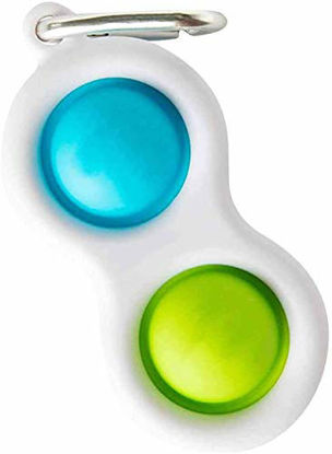 Picture of 1Pack Sensory Dimple Toys,Simple Sensory Toys for Children,Silicone Flip-Board Grasping Toys,Early Education Toys,Baby Toys and Gifts for The Age Group of 1 to 2(Blue Green)