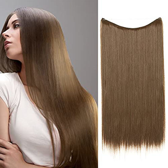 GetUSCart- SARLA Medium Brown Halo Hair Extensions Straight Short Synthetic Hairpieces 14 Inch Oz Secret Wire Headband for Women Heat Resistant Fiber No Clip GetUSCart- SARLA Medium Brown Halo Hair Extensions Straight Short Synthetic Hairpieces 14 Inch Oz Secret Wire Headband for Women Heat Resistant Fiber No Clip