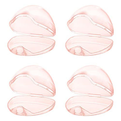 Picture of Accmor Pacifier Case, Pacifier Holder Case, Pacifier Container for Travel, BPA Free,Transparent Pink, 4 Pack