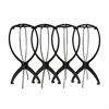 Picture of 4 Pack Wig Stand Holder, Premium 14.2" Black Portable Collapsible Wig Holder for Multiple Wigs, Durable Wig Stands for Women