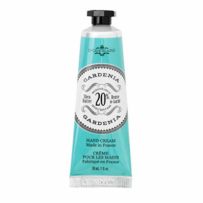 Picture of La Chatelaine 20% Shea Butter Hand Cream, Organic Argan Oil, Travel Size 1 oz, Moisturizing, Nourishing, Repairing, Extra Rich Hand Lotion, Non-Greasy, French Hand Therapy, Paraben Free - Gardenia