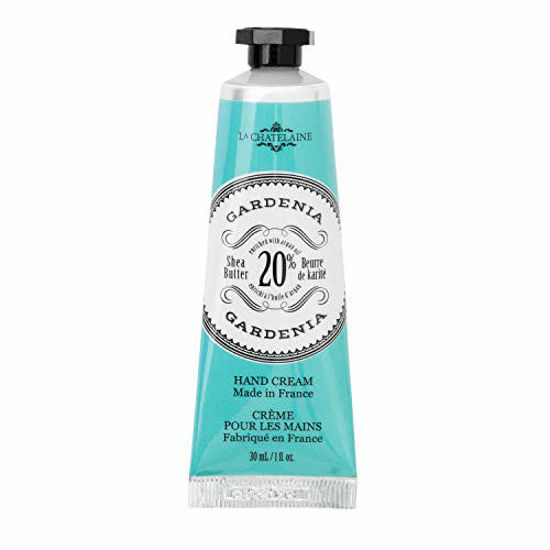 Picture of La Chatelaine 20% Shea Butter Hand Cream, Organic Argan Oil, Travel Size 1 oz, Moisturizing, Nourishing, Repairing, Extra Rich Hand Lotion, Non-Greasy, French Hand Therapy, Paraben Free - Gardenia