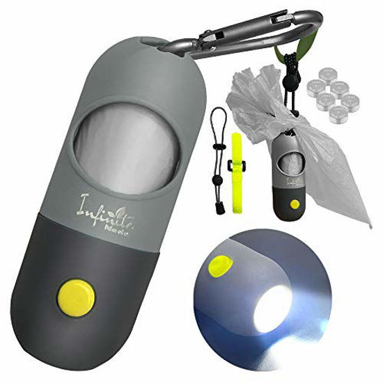 GetUSCart Dog Poop Bag Dispenser with Builtin LED Flashlight and