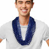 Picture of 12 Pack- 33" 12mm Mardi Gras Bead Necklaces (Blue)