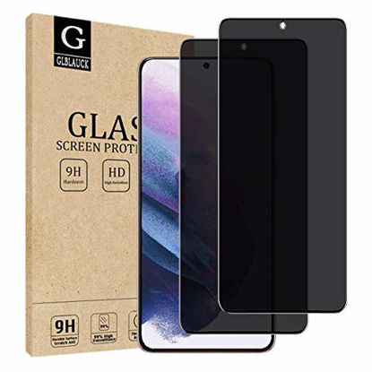 Picture of [2-Packs] GLBLAUCK Privacy Screen Protector for Galaxy S21 5G, Anti-Spy 9H Hardness Tempered Glass Screen Protectors for Samsung Galaxy S21 (6.2 inch 2020) [Dont Support Fingerprint Unlock]