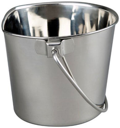Picture of Advance Pet Products Heavy Stainless Steel Flat Side Bucket, 1-Quart