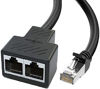 Picture of Ethernet Splitter RJ45 Network Adapter, MVBOONE Ethernet 1 Male to 2 Female LAN Ethernet Splitter Adapter Cable, Suitable Super Cat5, Cat5e, Cat6, Cat7
