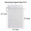 Picture of 100PCS White Organza Bags 4x6 Inches, Mesh Sheer Organza Gift Bags with Drawstring for Wedding Party Baby Shower Favor, Small Candy Bags, Jewelry Pouch Bags