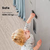 Picture of EUDEMON 2 Pack Childproof Refrigerator Lock, Baby Safety French Fridge Door Lock, Freezer Lock, Invisible Cabinet Cupboard Lock for Toddlers, Easy to Install, no Tools Need or Drill (Clear-Black)