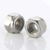 Picture of #8-32 Nylon Insert Hex Lock Nuts, Stainless Steel 18-8 (304), Bright Finish, 100 PCS