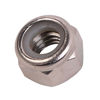 Picture of #8-32 Nylon Insert Hex Lock Nuts, Stainless Steel 18-8 (304), Bright Finish, 100 PCS