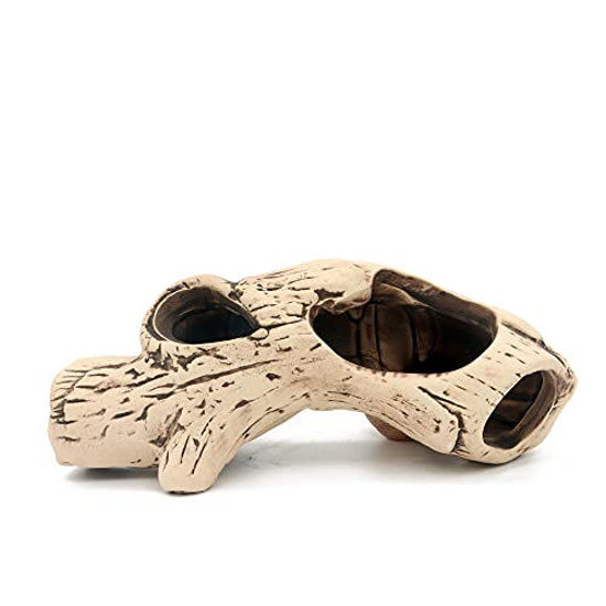 GetUSCart ALEGI Aquarium Tree Stump Hole for Betta Fish Toys,Rock Cave