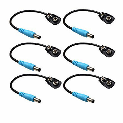 AZOR Guitar Pedal Power Cable,9V Battery Clip Converter Power Cable Snap Connector for Guitar Effects Pedal 3 pcs 
