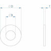 Picture of FullerKreg 3/8" x 1" OD Stainless Flat Fender Washers1" Outside Diameter, 0.080" inch Thickness(25 Pack)18-8 (304) Stainless Steel