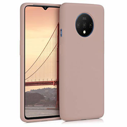 Picture of kwmobile TPU Silicone Case Compatible with OnePlus 7T - Case Slim Phone Cover with Soft Finish - Dusty Pink