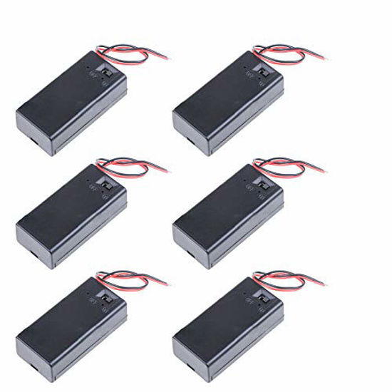 Picture of 9V Battery Holder (Pack of 6) 9V Battery Holder, 9 Volt Battery Holder with Switch, Using Tough Material, High Strength, Good Toughness, not Easy to Crack, for DIY and Maintenance