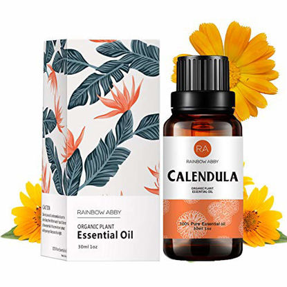 Picture of Calendula Essential Oil, 100% Pure Diffuser Oil Calendula Oil for Diffuser, Massage, Skin Care, Yoga, Sleep - 30ML